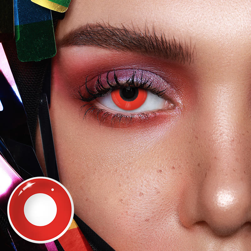 Coleyes Block Red Yearly Cosplay Prescription Colored Contacts