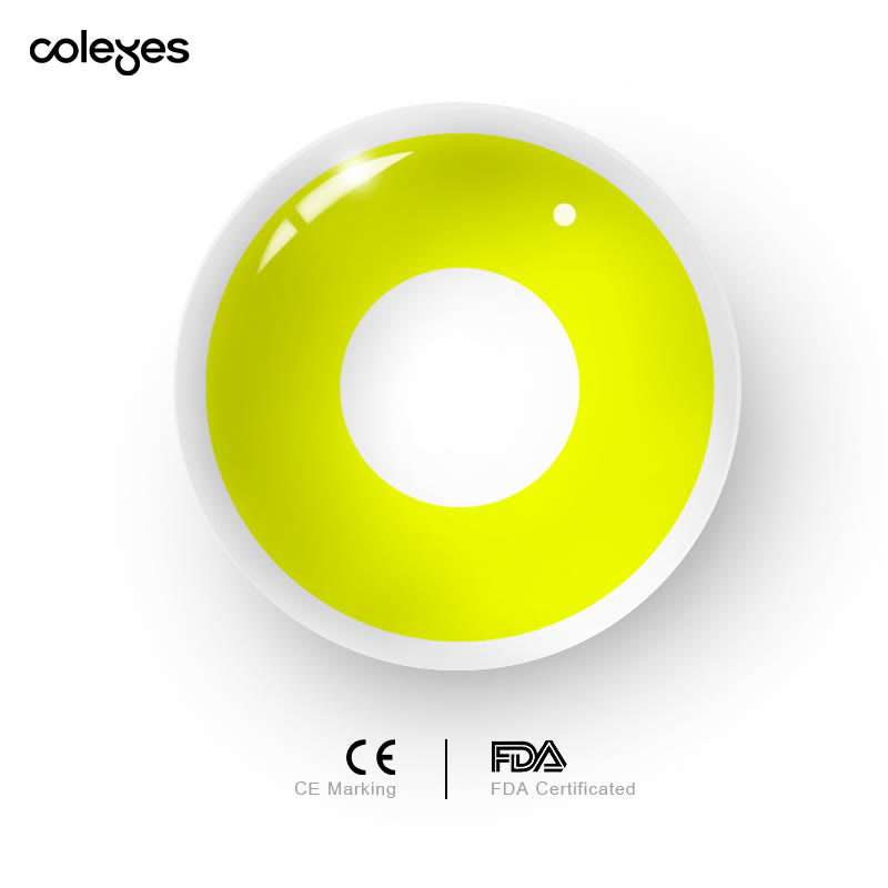 Coleyes Block Yellow Yearly Cosplay Prescription Colored Contacts - image 6