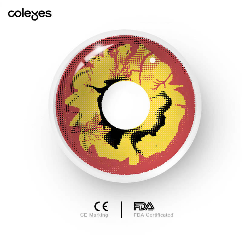 Coleyes Bloom Red Yearly Prescription Cosplay Colored Contacts - image 6