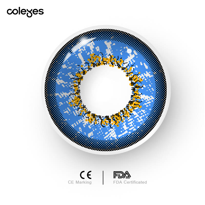 Coleyes Starfall Blue Yearly Prescription Cosplay Colored Contacts - image 5