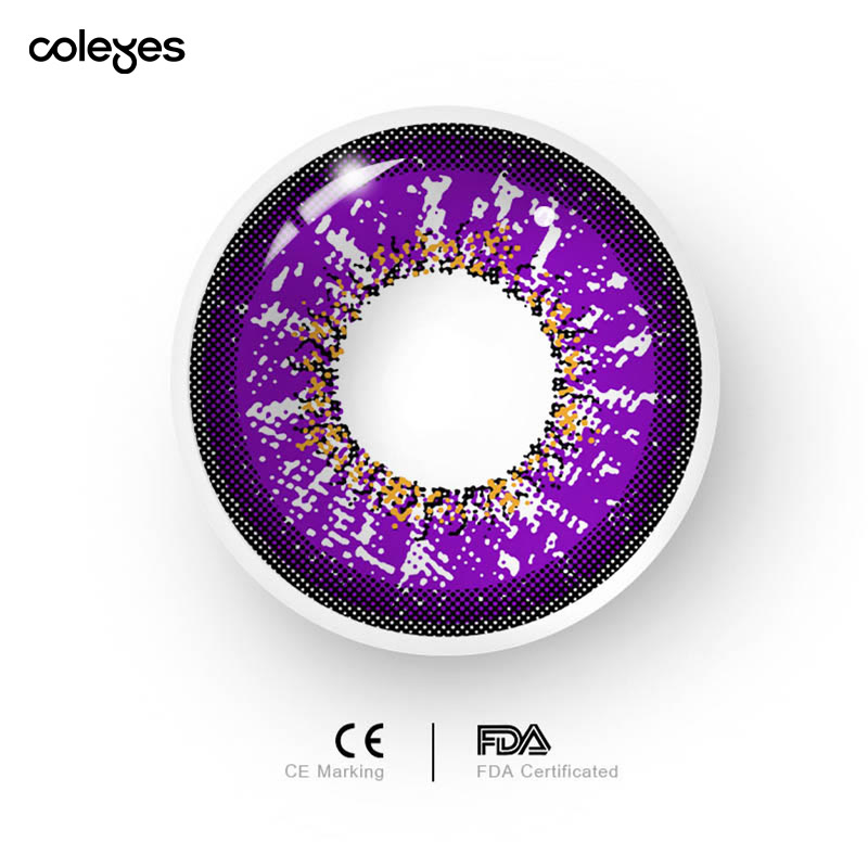 Coleyes Starfall Purple Yearly Prescription Cosplay Colored Contacts - image 5
