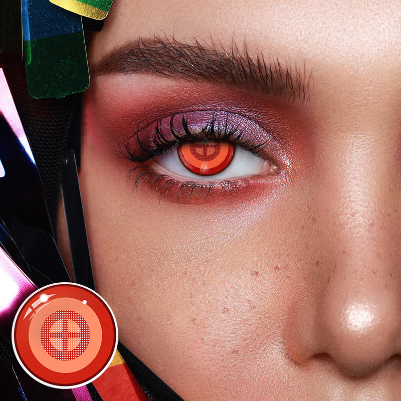 Coleyes Chainsaw Man Power Red Yearly Cosplay Colored Contacts - image 2