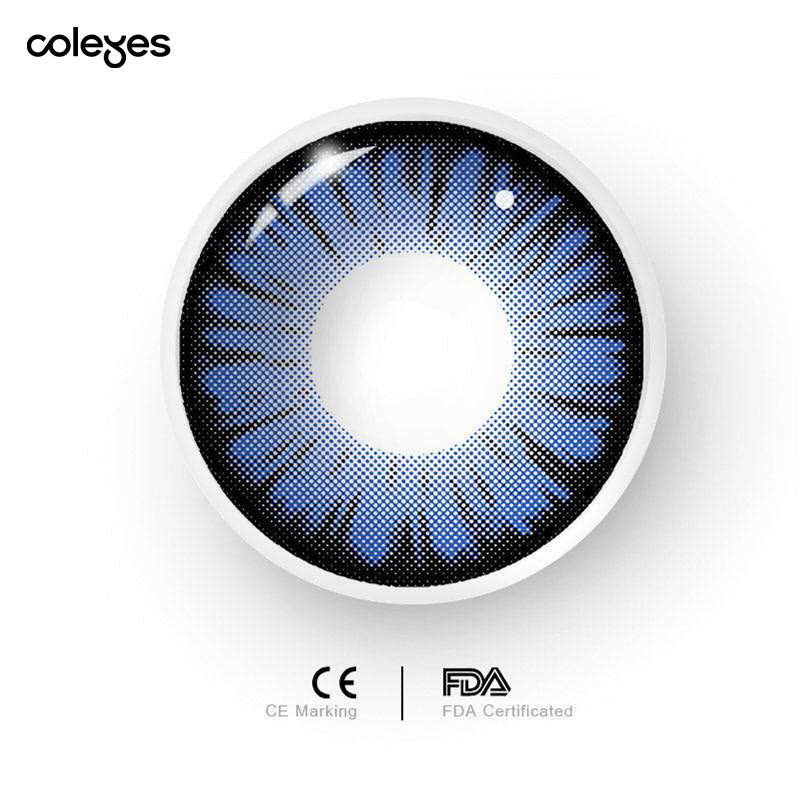Coleyes Miracle Times DeepBlue Yearly Cosplay Prescription Colored Contacts - image 6