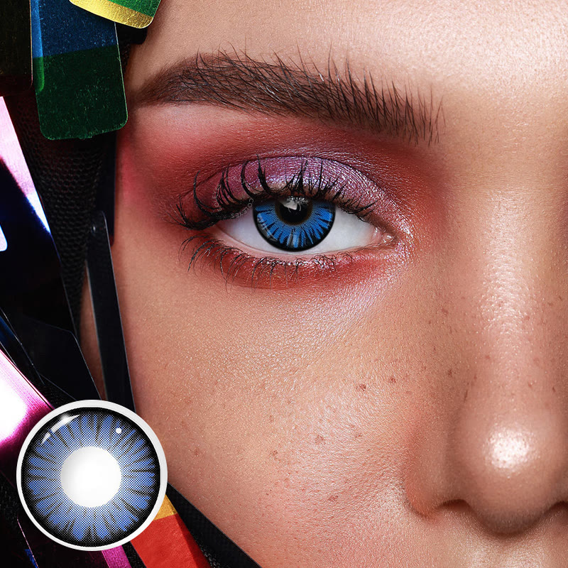 Coleyes Miracle Times DeepBlue Yearly Cosplay Prescription Colored Contacts - image 2