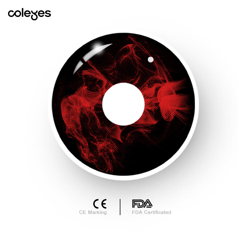 Coleyes Blood Black 1-Day Prescription Cosplay Colored Contacts - image 5