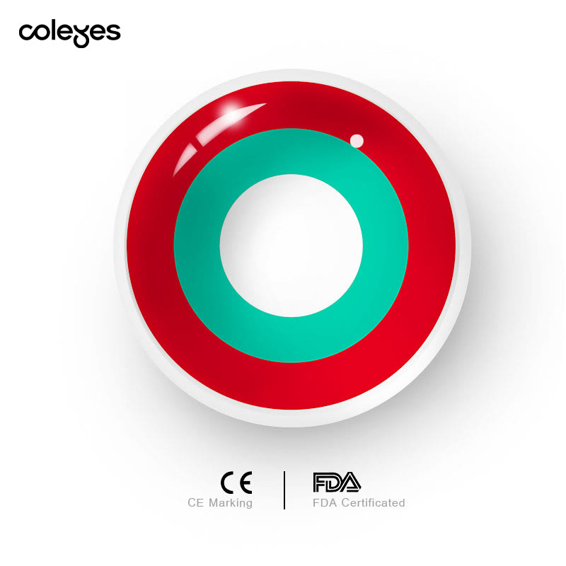 Coleyes Rainbow Red Green Rebecca Cyberpunk Yearly Prescription Cosplay Colored Contacts - image 7