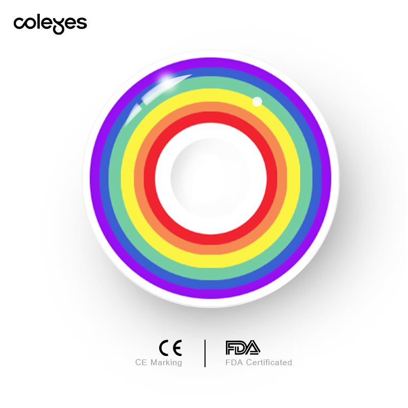 Coleyes Circle Rainbow Yearly Prescription Cosplay Colored Contacts - image 8