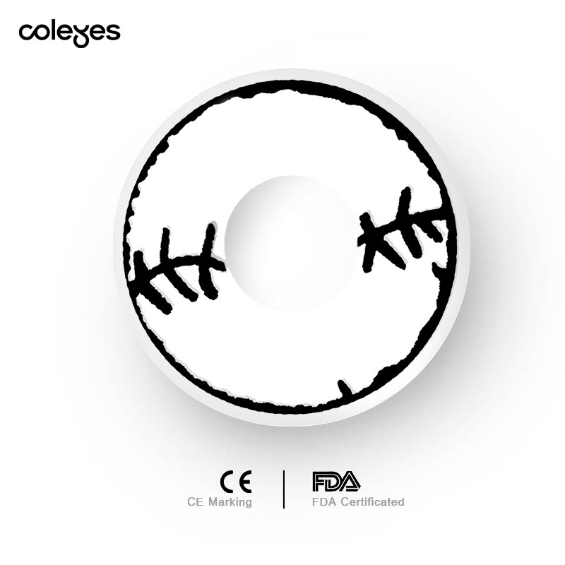 Coleyes Stitched Mummy White Yearly Prescription Cosplay Colored Contacts - image 5