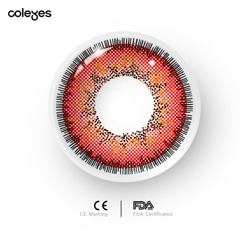 Coleyes Black Line Red Yearly Cosplay Colored Contacts - image 7