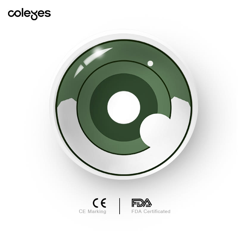 Coleyes Demon Inosuke Green Yearly Prescription Cosplay Colored Contacts - image 4