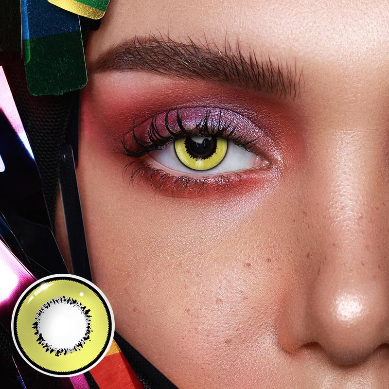 Coleyes Storm Yellow Yearly Prescription Cosplay Colored Contacts - image 2