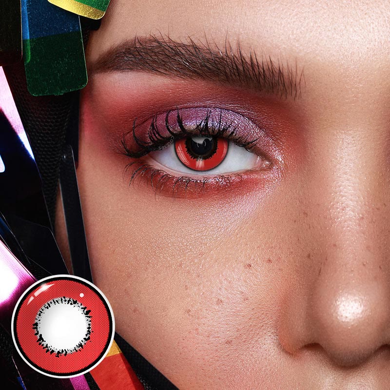 Coleyes Storm Red Yearly Prescription Cosplay Colored Contacts - image 2