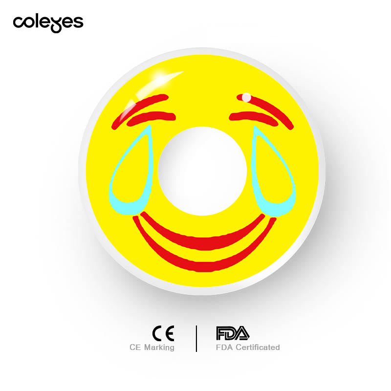 Coleyes Halloween Joker Yellow Yearly Prescription Cosplay Colored Contacts - image 5