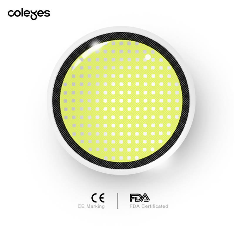 Coleyes Blind Manson Mesh Yellow Yearly Cosplay Colored Contacts - image 8
