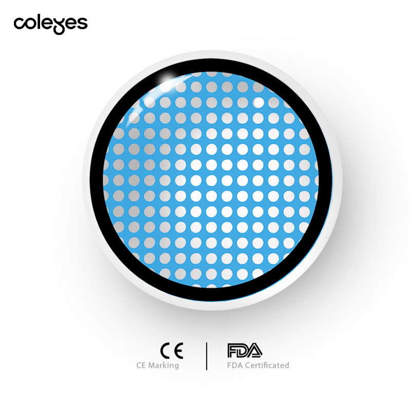 Coleyes Blind Manson Mesh Blue Yearly Cosplay Colored Contacts - image 7