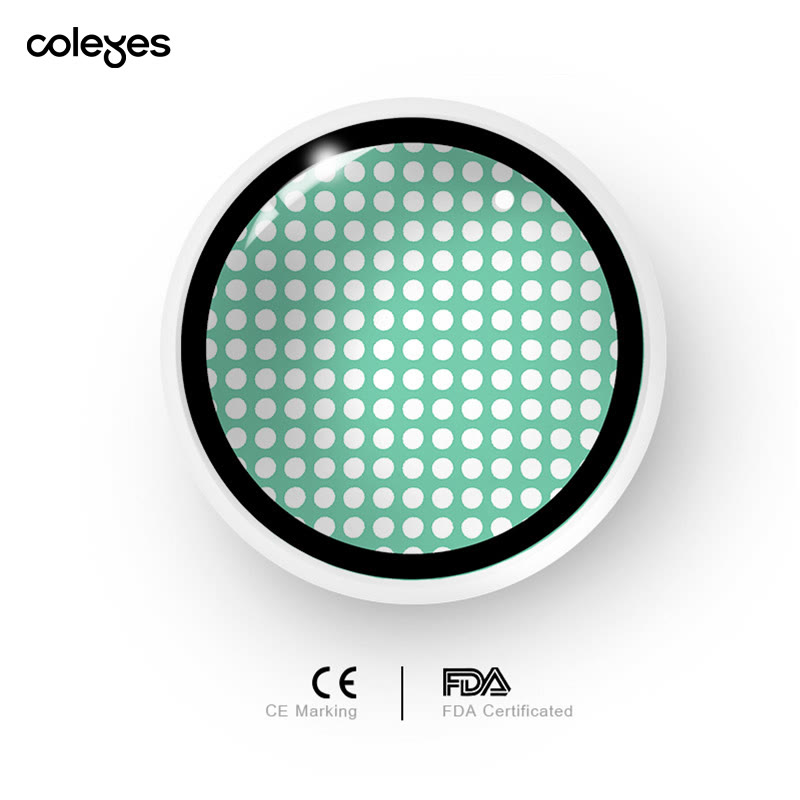 Coleyes Blind Manson Mesh Green Yearly Prescription Cosplay Colored Contacts - image 6