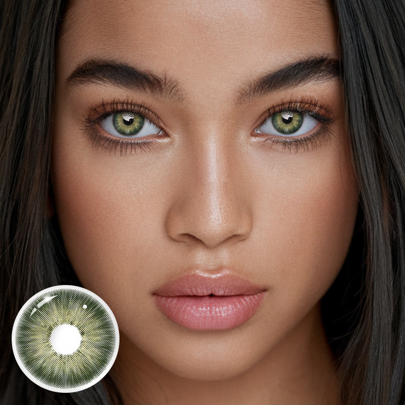 Coleyes New York III Green Yearly Prescription Colored Contacts