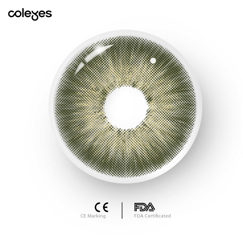 Coleyes New York III Dark Green Yearly Prescription Colored Contacts