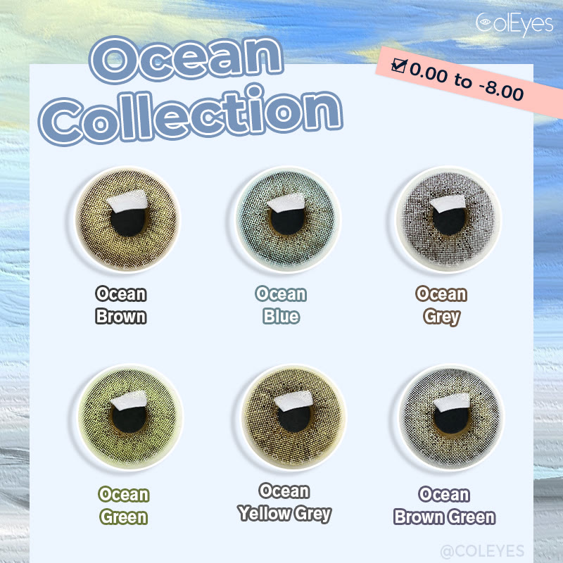 Coleyes Ocean Grey Yearly Prescription Colored Contacts - image 8