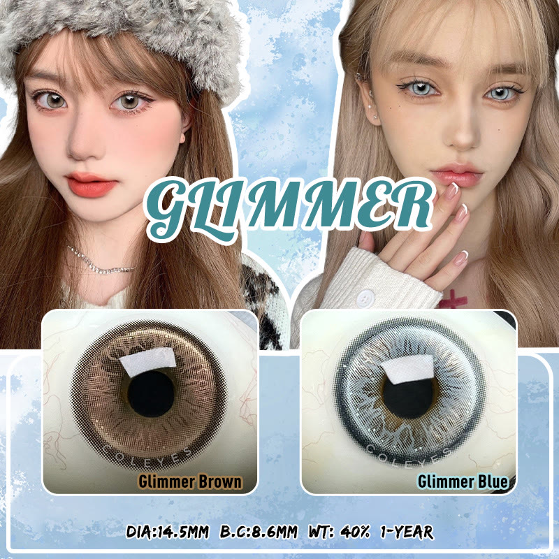 Coleyes Glimmer Blue Yearly Prescription Colored Contacts - image 7