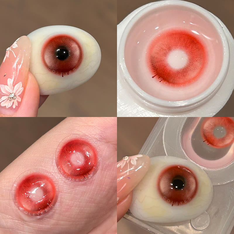 Coleyes Blood Tears Red Yearly Colored Contacts - image 3