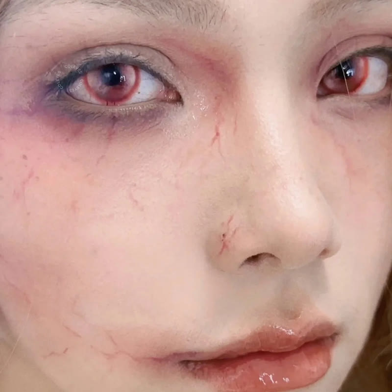Coleyes Blood Tears Red Yearly Colored Contacts - image 6