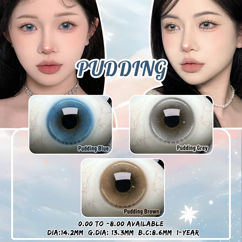 Coleyes Pudding Blue Yearly Prescription Colored Contacts - image 7
