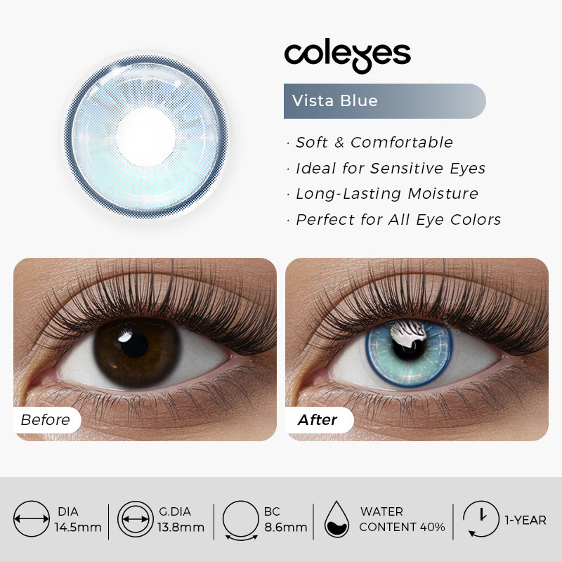 Coleyes Vista Blue Yearly Prescription Colored Contacts - image 4