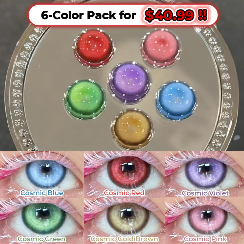 Coleyes Cosmic Blue 1-Day / 1-Year Prescription Cosplay Colored Contacts - 6-Color Pack (1-Day) - 0.00 - RC01_BU - image 13