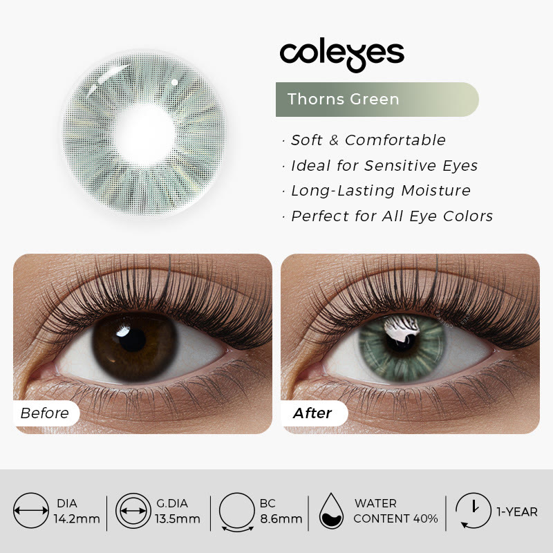 Coleyes Thorns Green Yearly Colored Contacts - image 4