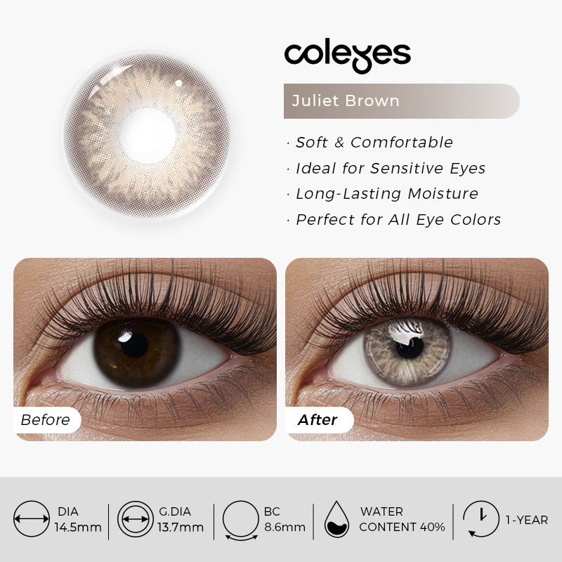 Coleyes Juliet Brown Yearly Prescription Colored Contacts - image 6
