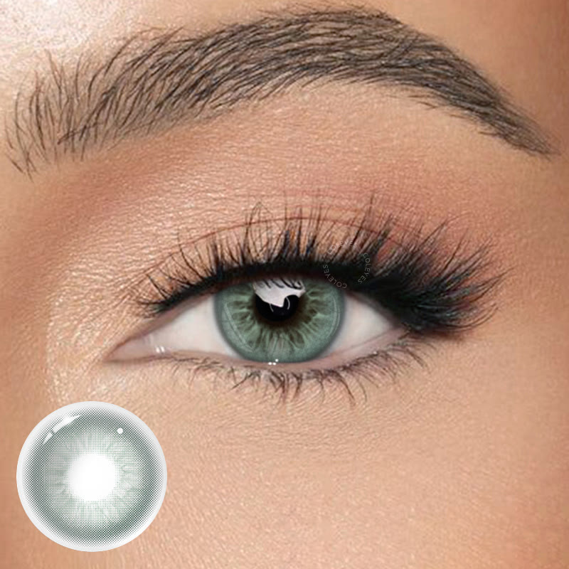 Coleyes No Makeup Sunday Green Yearly Prescription Colored Contacts