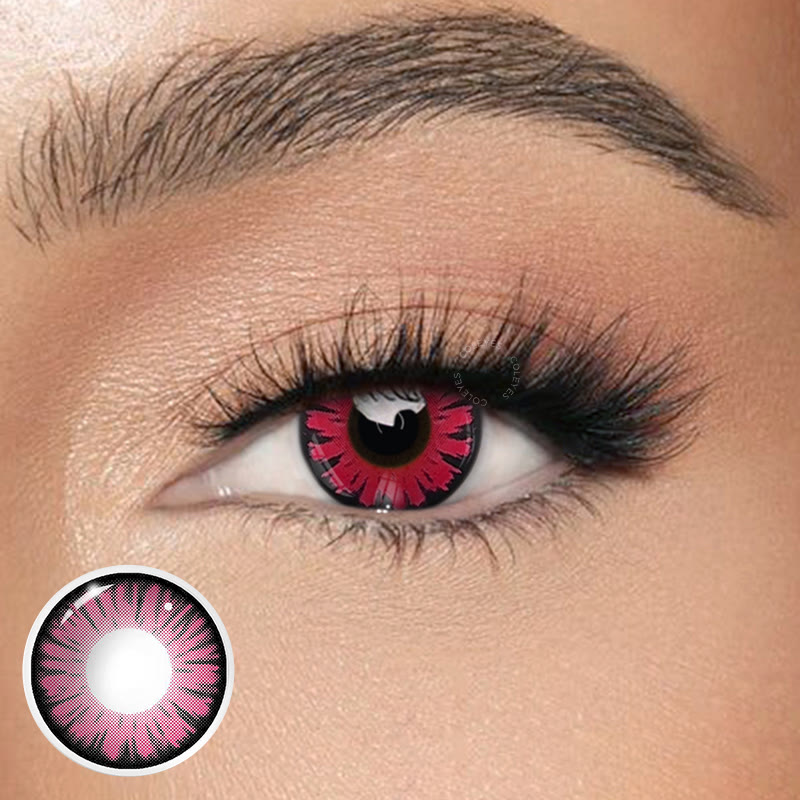 Coleyes Miracle Times RoseRed Yearly Prescription Colored Contacts - image 1