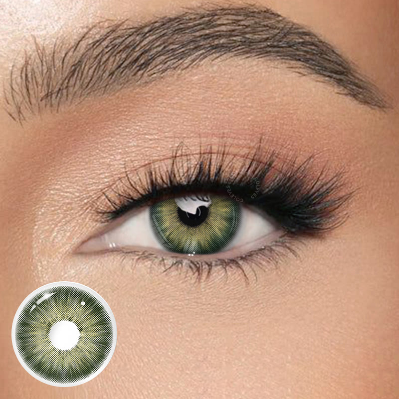 Coleyes New York III Green Yearly Prescription Colored Contacts