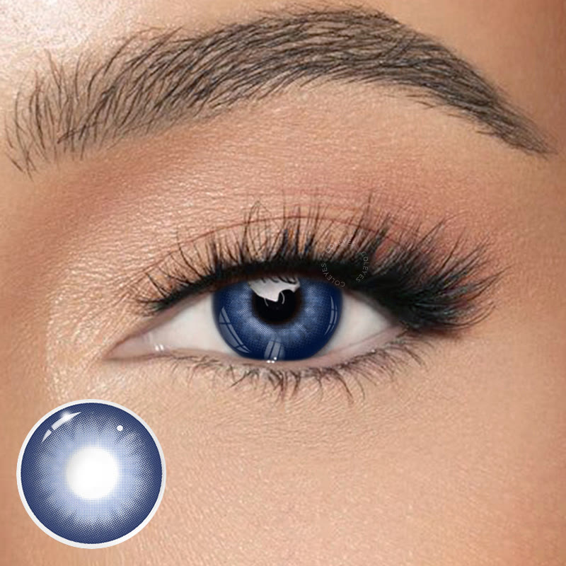 Coleyes Baby Doll Blue Yearly Prescription Colored Contacts - Baby Doll Blue - -8.00 - LM33_BU - image 1