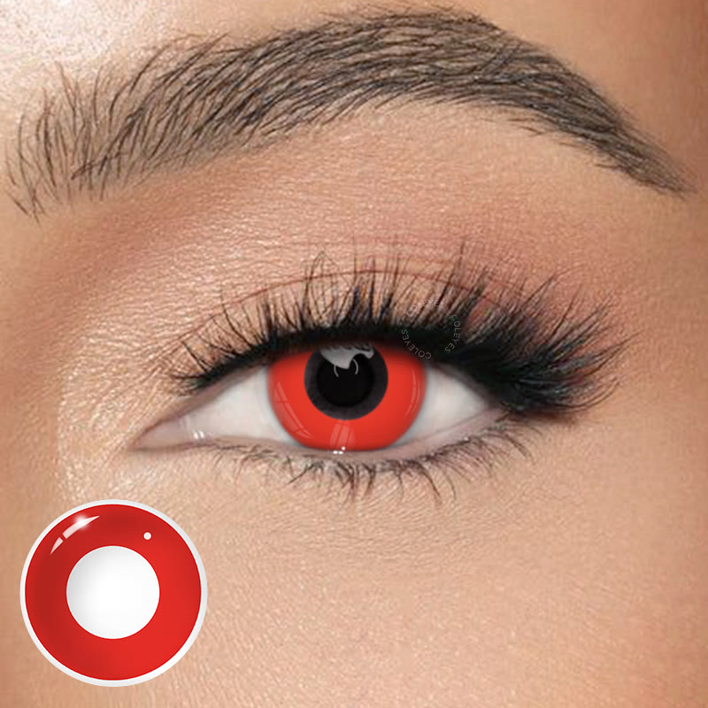 Coleyes Block Red Yearly Cosplay Prescription Colored Contacts