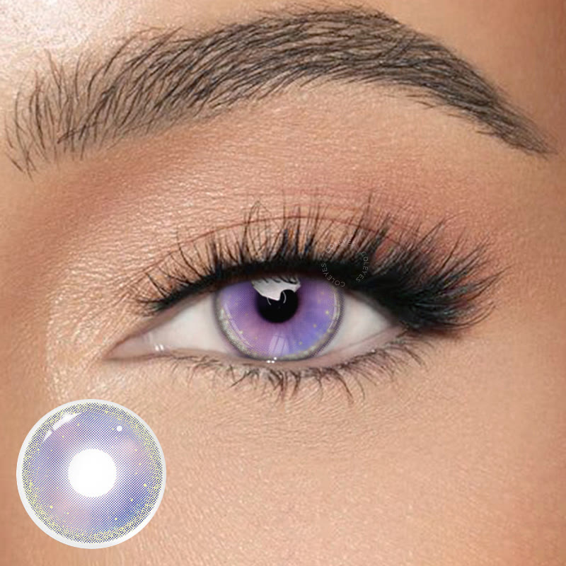 Coleyes Lovejoy Violet Yearly Prescription Colored Contacts