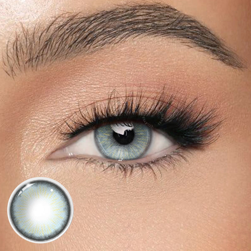 Coleyes Seattle Grey Blue Yearly Prescription Colored Contacts - image 1