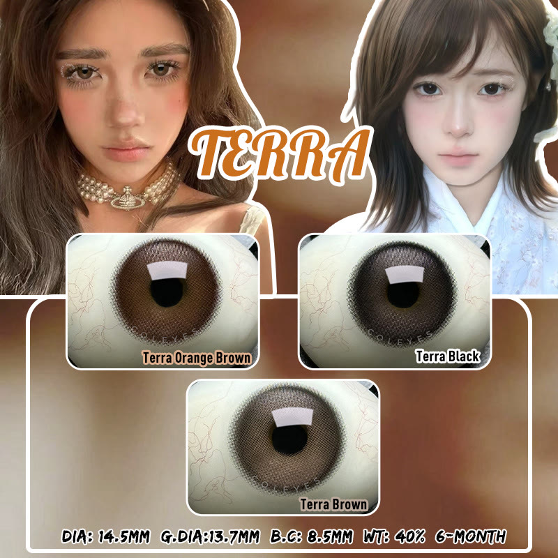 Coleyes Terra Orange Brown 6-Month Prescription Colored Contacts - image 9