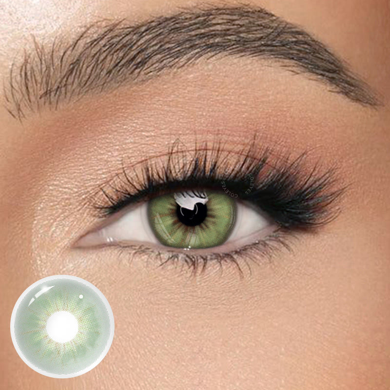 Coleyes Mona Green Yearly Prescription Colored Contacts