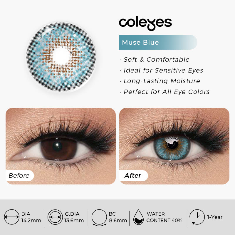 Coleyes Muse Blue Yearly Colored Contacts - image 7