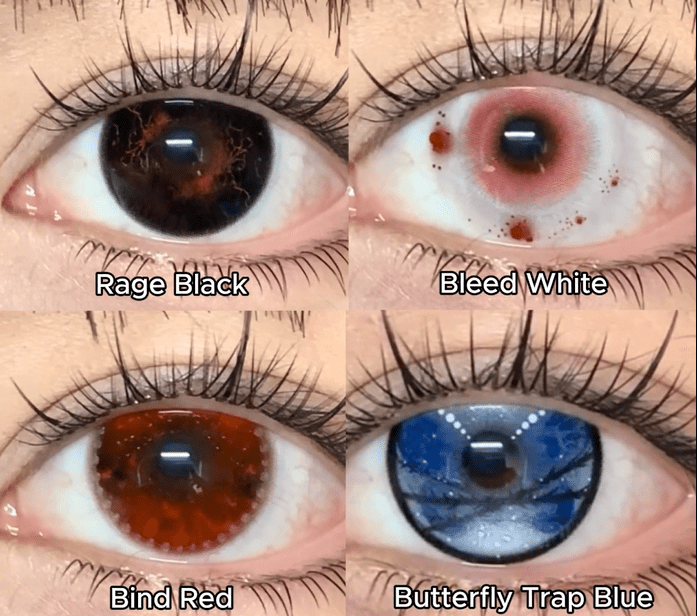 Coleyes Butterfly Trap Blue 1-Day Cosplay Colored Contacts - image 7