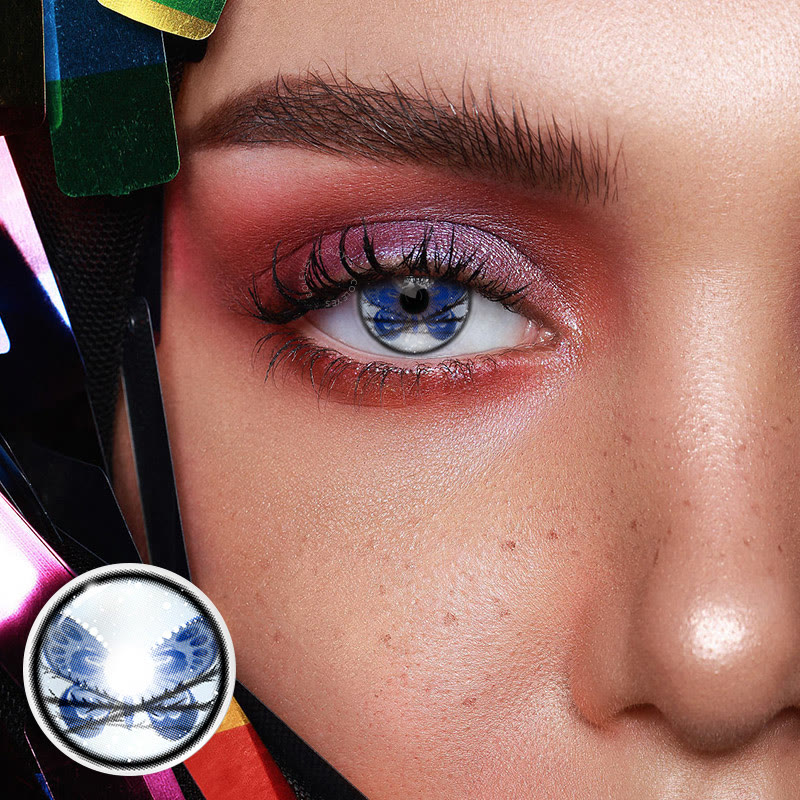 Coleyes Butterfly Trap Blue 1-Day Cosplay Colored Contacts - image 2