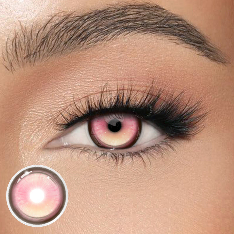 Coleyes Prism Pink 6-Month Cosplay Colored Contacts - Prism Pink (6-Month) - 0.00 - RC03_PK - image 1