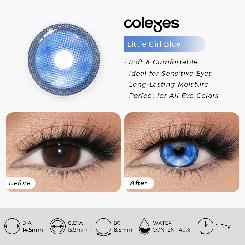 Coleyes Identity V Little Girl Blue 1-Day Cosplay Colored Contacts - image 3