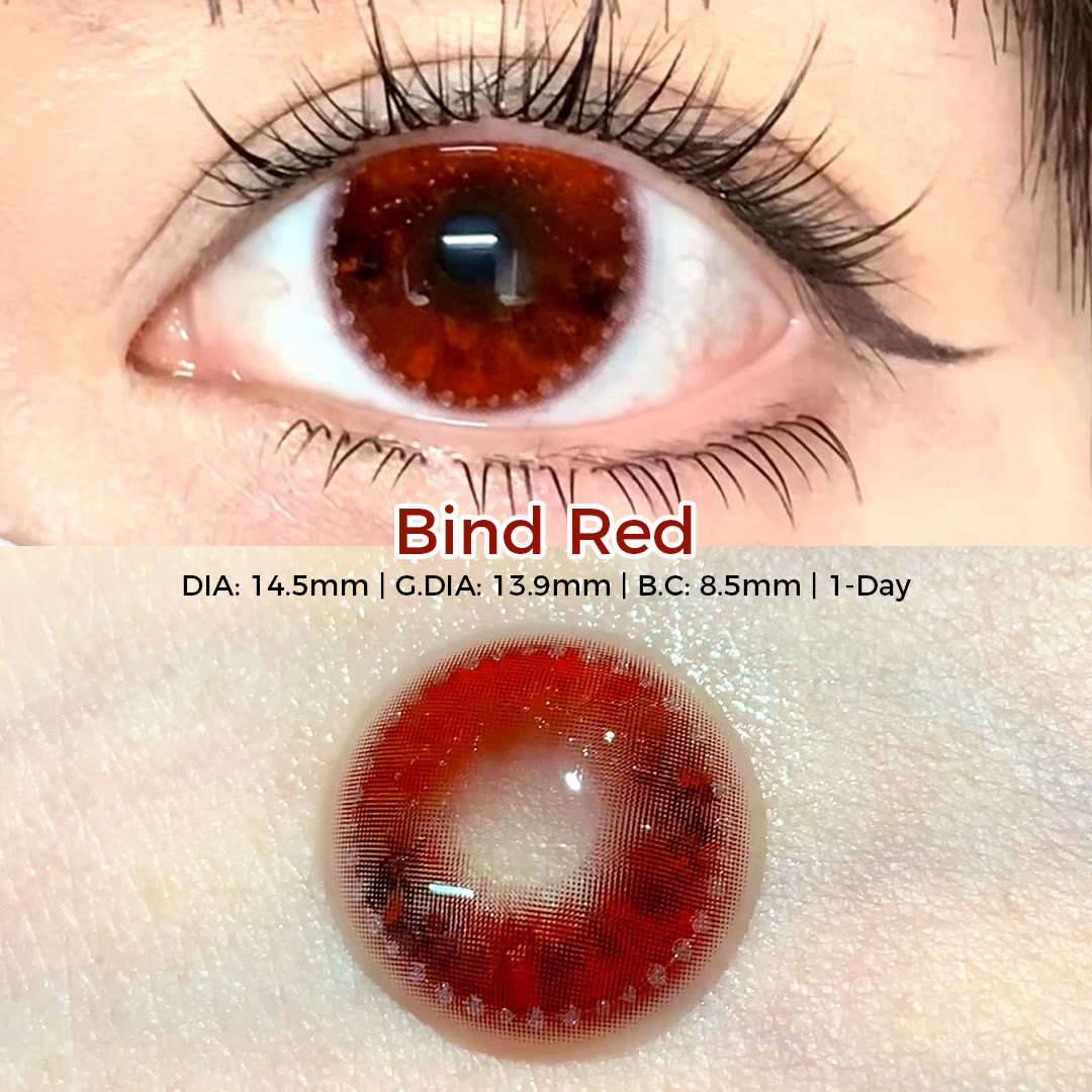Coleyes Bind Red 1-Day Cosplay Colored Contacts - image 3