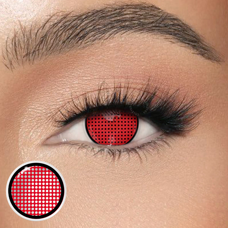 Coleyes Blind Manson Mesh Red Yearly Cosplay Colored Contacts - image 1