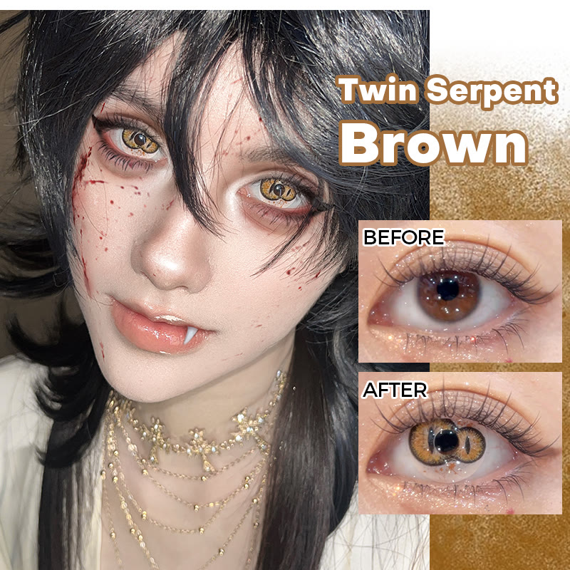 Coleyes Twin Serpent Brown 1-Day Cosplay Colored Contacts - image 3