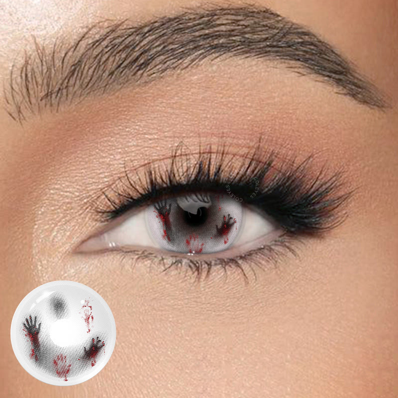 Coleyes Inferno White 6-Month Cosplay Colored Contacts - image 1