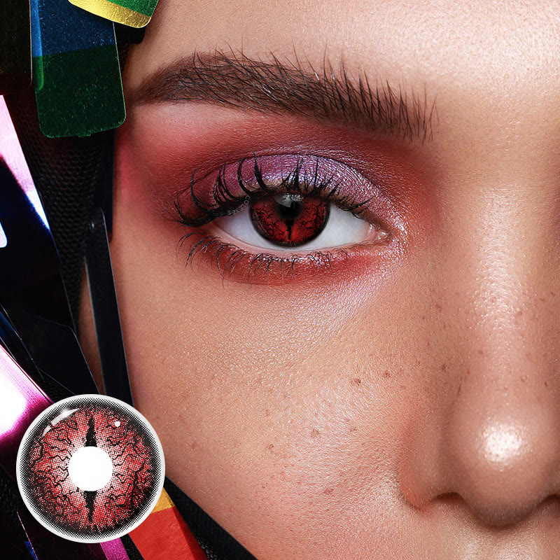 Coleyes Dragon Ember Red 1-Day Cosplay Colored Contacts - image 2